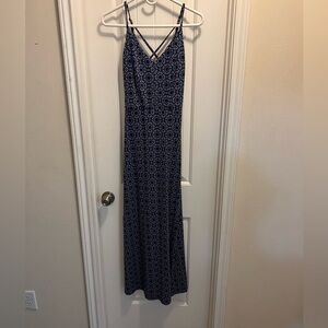 Market & Spruce Navy Patterned Maxi Dress